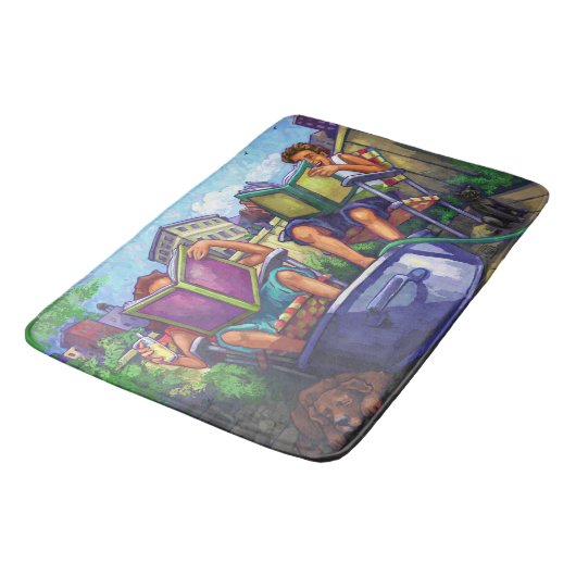 Tapis De Bain Art de lecture en été (Angle)