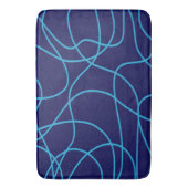 Tapis De Bain Art de ligne dans les bleus contrastés (devant Vertical)