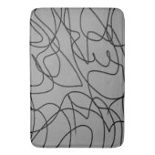 Tapis De Bain Art de ligne : Noir sur gris (devant Vertical)