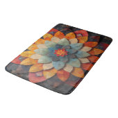 Tapis De Bain Art de mandala fleur texturée (Angle)