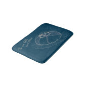 Tapis De Bain Art de méduse dessiné à la main (Angle)