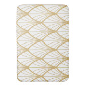 Tapis De Bain art déco, beau, motif ventilateur, or, blanc, vint (devant Vertical)