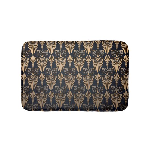 Tapis De Bain Art Déco Black Gold : Retro. (Devant)