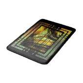 Tapis De Bain Art Déco En Mat Bain Vert Et Or (Angle)