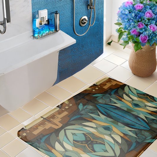 Tapis De Bain Art Déco inspiré Cubiste Abstrait 8