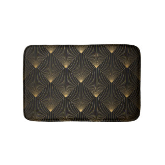 Tapis De Bain Art Déco : L'élégance de l'or noir.