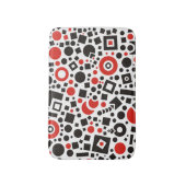 Tapis De Bain Art déco moderne rouge et noir (Devant (Vertical))