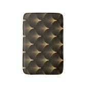 Tapis De Bain Art Déco : motif d'or noir. (Devant (Vertical))