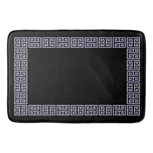 Tapis De Bain Art déco noir et gris Mat de bain (Devant)