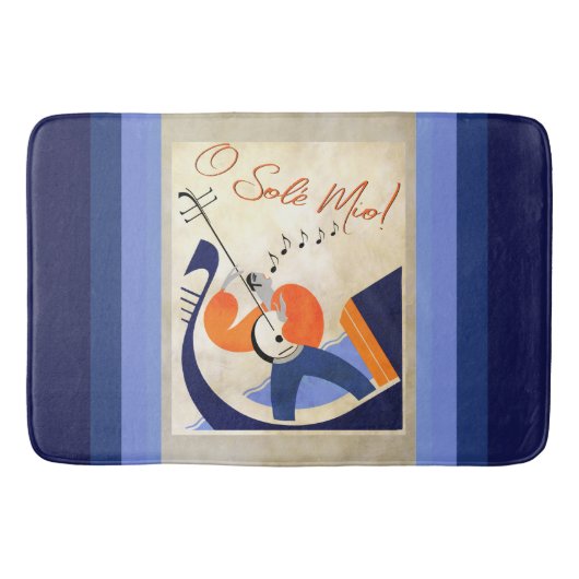Tapis De Bain Art Deco Singing Gondolier O Sole Mio (Devant)