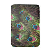 Tapis De Bain art déco vert turquoise turquoise plumes paon (Devant (Vertical))