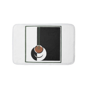 Tapis De Bain Art Déco vintage, tasse de café avec vapeur