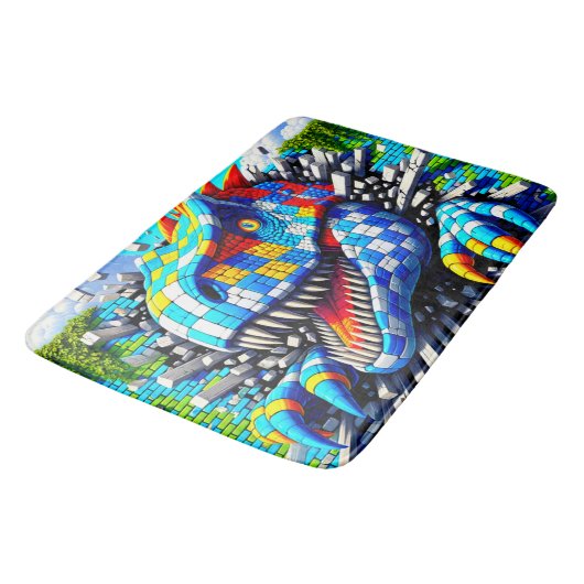 Tapis De Bain Art Dinosaur (Angle)