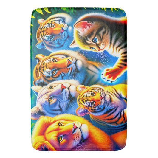 Tapis De Bain Art du chat (devant Vertical)