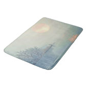 Tapis De Bain Art du matin d'hiver paisible (Angle)