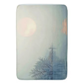 Tapis De Bain Art du matin d'hiver paisible (devant Vertical)