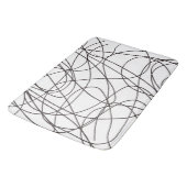Tapis De Bain Art en ligne noir et blanc (Angle)
