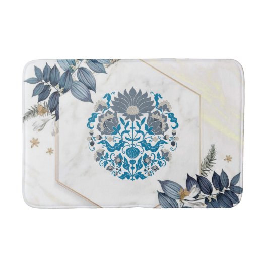 Tapis De Bain Art Floral, Cadre Floral (Devant)