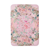 Tapis De Bain Art Floral, Couronne Florale Rose (Devant (Vertical))