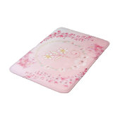 Tapis De Bain Art Floral Rose, Bénédiction Printanière (Angle)