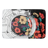 Tapis De Bain Art floral spatial astronaute (Devant)