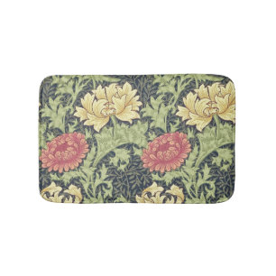Tapis De Bain Art floral vintage de chrysanthème de William