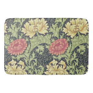 Tapis De Bain Art floral vintage de chrysanthème de William