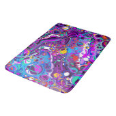 Tapis De Bain Art fluide en marbre bleu violet (Angle)