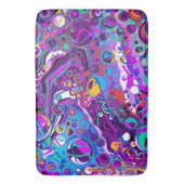 Tapis De Bain Art fluide en marbre bleu violet (devant Vertical)