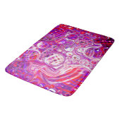 Tapis De Bain Art fluide en marbre rouge et violet (Angle)