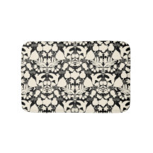 Art folklorique Otomi noir et crème à motif symétr
