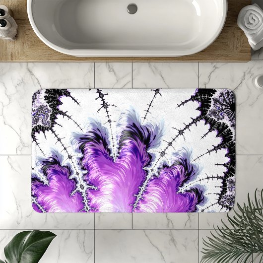 Tapis De Bain Art fractal à dégradé de couleurs moderne