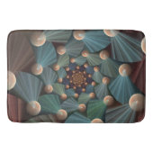 Tapis De Bain Art Fractal Abstrait Avec Profondeur Bleu Brown Ar (Devant)