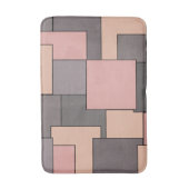 Tapis De Bain art géométrique Abstrait rose violet gris (Devant (Vertical))