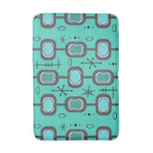 Tapis De Bain Art géométrique de l'ère spatiale Aquamarine (Devant (Vertical))