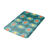 Tapis De Bain Art géométrique de l'ère spatiale Turquoise (Angle)