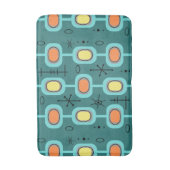 Tapis De Bain Art géométrique de l'ère spatiale Turquoise (Devant (Vertical))
