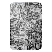 Tapis De Bain Art Géométrique Noir Et Blanc 3 (devant Vertical)