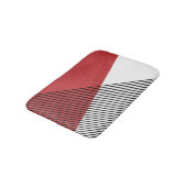 Tapis De Bain Art géométrique simple noir, blanc et rouge (Angle)