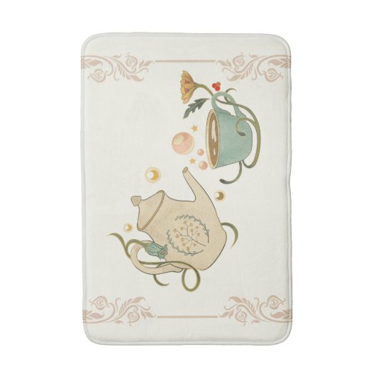 Tapis De Bain Art Graphique, Tea Time (Devant (Vertical))