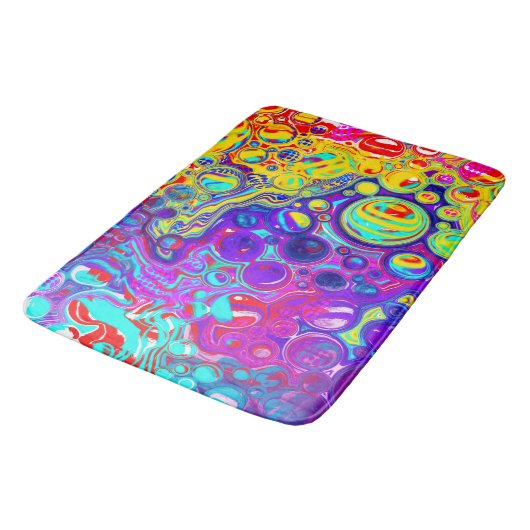 Tapis De Bain Art moderne Abstrait numérique fluide (Angle)