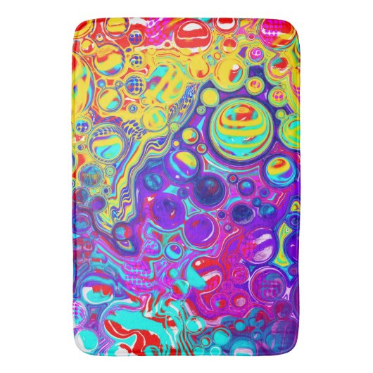 Tapis De Bain Art moderne Abstrait numérique fluide (devant Vertical)