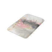 Tapis De Bain Art moderne Abstrait rose or gris (Angle)