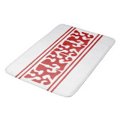 Tapis De Bain Art moderne en forme rouge Abstrait (Angle)