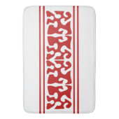 Tapis De Bain Art moderne en forme rouge Abstrait (devant Vertical)