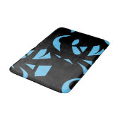 Tapis De Bain Art Moderne Incroyable Bleu / Noir (Angle)