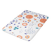 Tapis De Bain Art Motif de style orange (Angle)