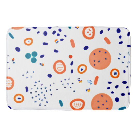 Tapis De Bain Art Motif de style orange (Devant)