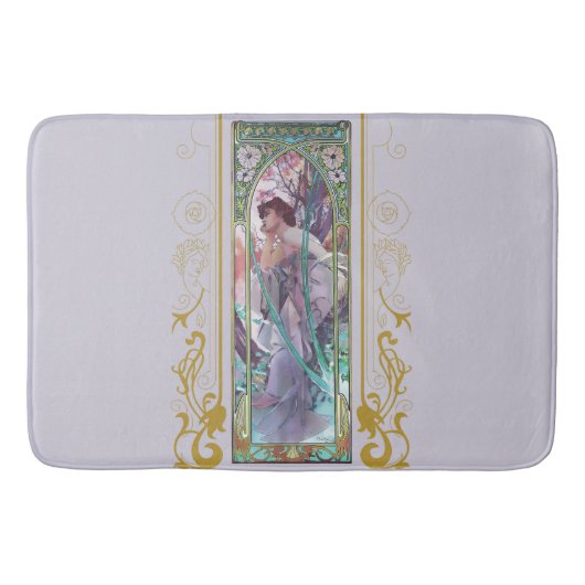 Tapis De Bain Art Nouveau Alphonse Mucha Soirée Contemplation (Devant)