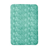 Tapis De Bain Art Nouveau Carnation Damask, Turquoise (Devant (Vertical))